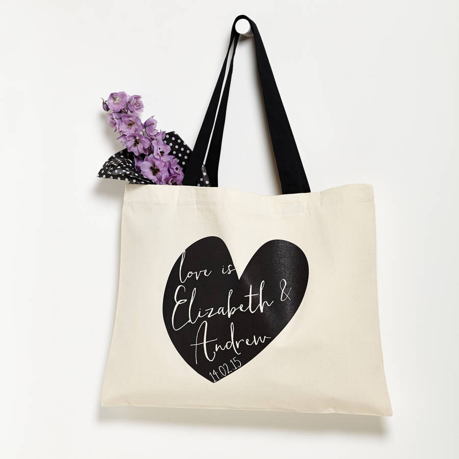 Personalised bag for valentines day